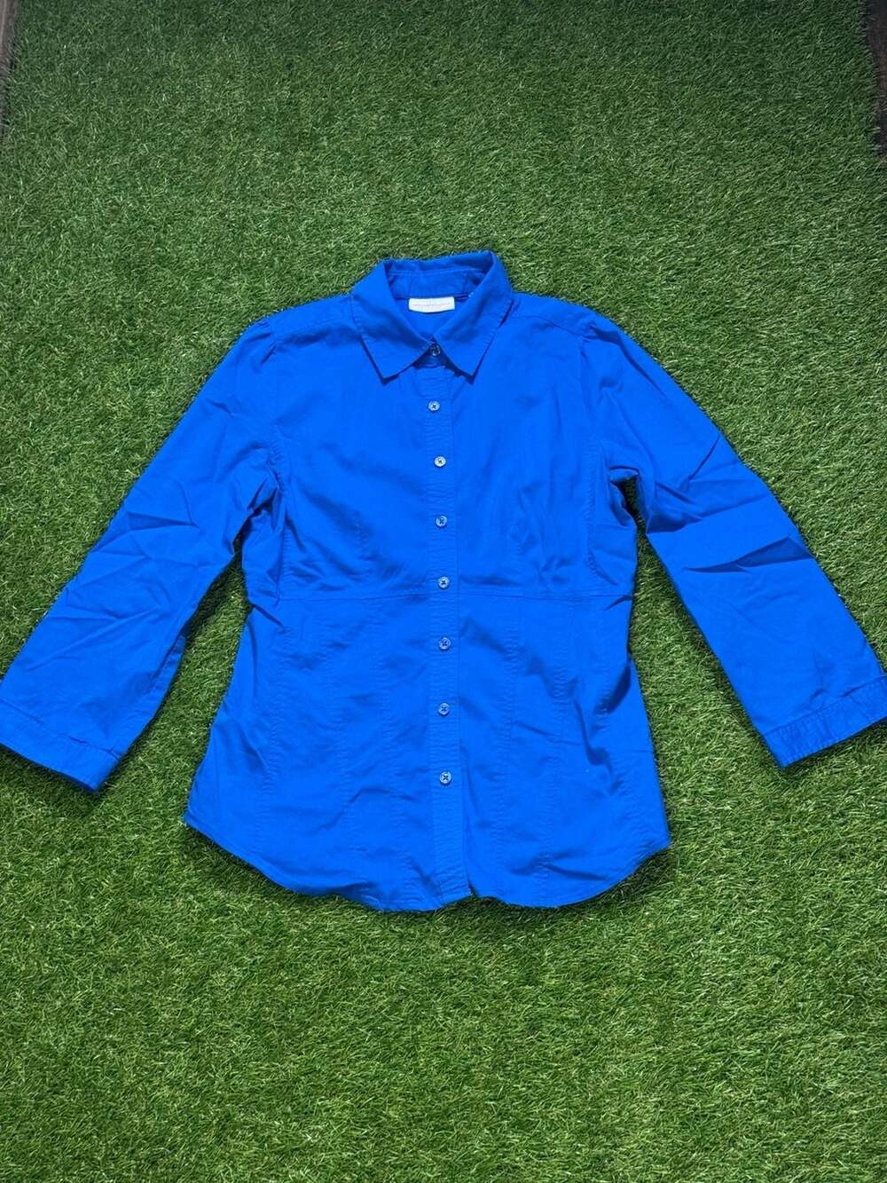 New York & Company Stretch Button Down Shirt Women's XS